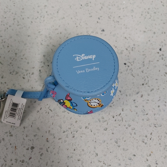 Vera Bradley Disney Alice in Wonderland tea cup bag charm key ring NWT - Picture 2 of 4